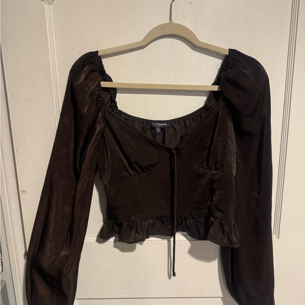 Elegant Brown Women's Top
